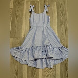 Habitual Kids Girl's Striped Ruffle High-Low Dress Size 10/12